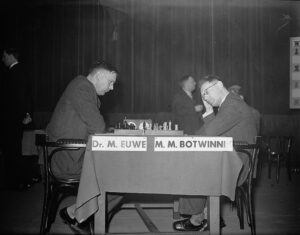 FIDE World Chess Championship 1948, Mikhail Botvinnik, Euwe playing Botvinnik during the 1948 World Chess Championship